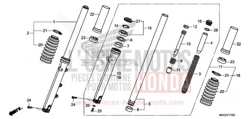 FRONT FORK CMX500AP de 2023